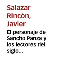 El personaje de Sancho Panza y los lectores del siglo XVII / Javier Salazar Rincón | Biblioteca Virtual Miguel de Cervantes