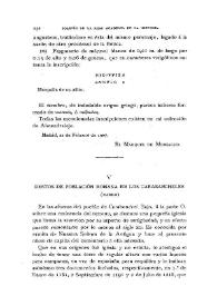 Restos de población romana en los Carabancheles (Madrid) / José María Florit | Biblioteca Virtual Miguel de Cervantes