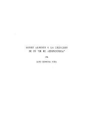 Sobre Alberti y la creación de su "De Re Aedificatoria" / Luis Cervera Vera | Biblioteca Virtual Miguel de Cervantes