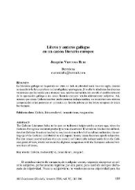 Libros y autores gallegos en un canon literario europeo / Joaquim Ventura Ruiz | Biblioteca Virtual Miguel de Cervantes
