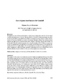 Los orígenes merlinescos de Gandalf / Paloma Galán Redondo | Biblioteca Virtual Miguel de Cervantes