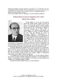 Profesor Don Cayetano de Mergelina (1891-1962) / Antonio García y Bellido | Biblioteca Virtual Miguel de Cervantes