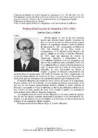 Profesor Don Cayetano de Mergelina (1891-1962) / Antonio García y Bellido | Biblioteca Virtual Miguel de Cervantes