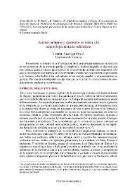 Autores antiguos y modernos en torno a la arqueología romana valenciana / Carmen Aranegui Gascó | Biblioteca Virtual Miguel de Cervantes