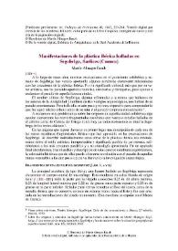 Manifestaciones de la plástica ibérica halladas en Segobriga, Saelices (Cuenca) / Martín Almagro Basch | Biblioteca Virtual Miguel de Cervantes