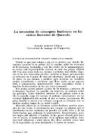 La invención de conceptos burlescos en las sátiras literarias de Quevedo / Antonio Azaustre Galiana | Biblioteca Virtual Miguel de Cervantes