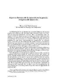 Algunas fuentes de la "inventio" en la poesía religiosa de Quevedo / Mónica Inés Varela Gestoso | Biblioteca Virtual Miguel de Cervantes