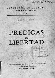 Predicas de libertad | Biblioteca Virtual Miguel de Cervantes