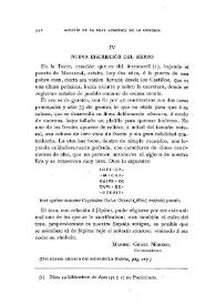 Nueva inscripción del Bierzo / Manuel Gómez Moreno | Biblioteca Virtual Miguel de Cervantes