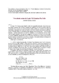 Novedades sobre la Legio VII Gemina Pia Felix / Antonio García y Bellido | Biblioteca Virtual Miguel de Cervantes