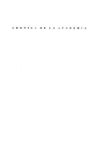 Crónica de la Academia. Primer semestre de 1961 | Biblioteca Virtual Miguel de Cervantes