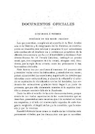 Concursos a premios. Institución de D. Fermín Caballero / Manuel Pérez Villamil, Adolfo Herrera, El Marqués de Cerralbo, Secretario | Biblioteca Virtual Miguel de Cervantes