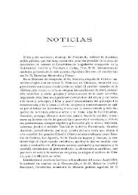 Noticias. Boletín de la Real Academia de la Historia, tomo 56 (abril 1910). Cuaderno IV / [F. F. y F. F. de B.] | Biblioteca Virtual Miguel de Cervantes