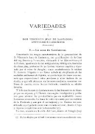 Don Vincencio Juan de Lastanosa. Apuntes bio-bibliográficos (Continuación) [II] / Ricardo del Arco | Biblioteca Virtual Miguel de Cervantes