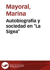 Autobiografía y sociedad en "La Sigea" / Marina Mayoral Díaz | Biblioteca Virtual Miguel de Cervantes