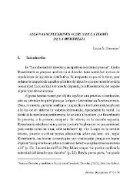 Algunas reflexiones acerca de la teoría de la membresía / Lucas S. Grosman | Biblioteca Virtual Miguel de Cervantes