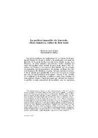 La poética imposible de Quevedo : (Don Francisco, editor de fray Luis) / Cristóbal Cuevas García | Biblioteca Virtual Miguel de Cervantes