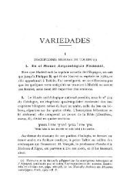 Inscripciones hebreas de Toledo (I) / Moïse Schwab | Biblioteca Virtual Miguel de Cervantes