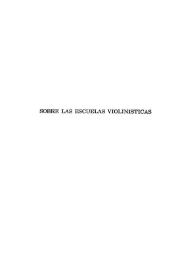 Sobre las escuelas violinísticas /  discurso del Académico electo Excmo. Sr. D. Agustín León Ara, leído en el acto de su recepción pública el día 26 de noviembre de 1989, y contestación del Excmo. Sr. D. Antonio Fernández-Cid | Biblioteca Virtual Miguel de Cervantes