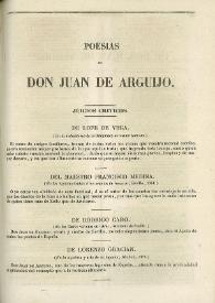 Poesías de don Juan de Arguijo | Biblioteca Virtual Miguel de Cervantes