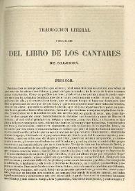 Traducción literal y declaración del libro de los cantares de Salomón | Biblioteca Virtual Miguel de Cervantes