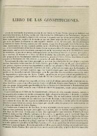 Libro de las Constituciones | Biblioteca Virtual Miguel de Cervantes