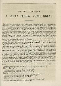 Documentos relativos a Santa Teresa y sus obras | Biblioteca Virtual Miguel de Cervantes