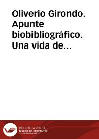 Oliverio Girondo. Apunte biobibliográfico. Una vida de poeta | Biblioteca Virtual Miguel de Cervantes