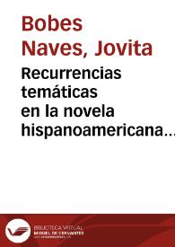 Recurrencias temáticas en la novela hispanoamericana (I) / Jovita Bobes Naves | Biblioteca Virtual Miguel de Cervantes
