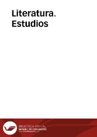 Literatura. Estudios | Biblioteca Virtual Miguel de Cervantes