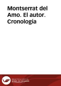 Montserrat del Amo. Cronología | Biblioteca Virtual Miguel de Cervantes