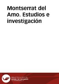 Montserrat del Amo. Estudios | Biblioteca Virtual Miguel de Cervantes