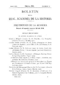 Adquisiciones de la Academia durante el segundo semestre del año 1910 | Biblioteca Virtual Miguel de Cervantes