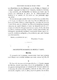 Inscripciones romanas de Mérida y Reina / José Ramón Mélida | Biblioteca Virtual Miguel de Cervantes