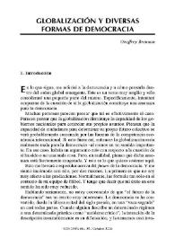 Globalización y diversas formas de democracia / Geoffrey Brennan | Biblioteca Virtual Miguel de Cervantes