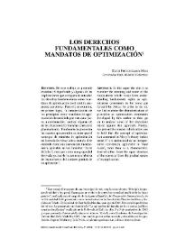 Los derechos fundamentales como mandatos de optimización / Gloria Lopera | Biblioteca Virtual Miguel de Cervantes
