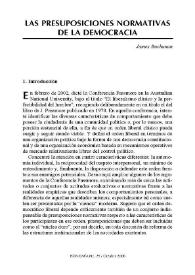 Las presuposiciones normativas de la democracia / James Buchanan | Biblioteca Virtual Miguel de Cervantes