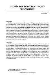 Teoría del Derecho : tipos y propósitos / Brian Bix | Biblioteca Virtual Miguel de Cervantes