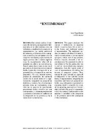 Entimemas / Luis Vega Reñón | Biblioteca Virtual Miguel de Cervantes