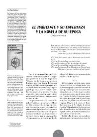 "El habitante y su esperanza" y la novela de su época / Luis Íñigo-Madrigal | Biblioteca Virtual Miguel de Cervantes