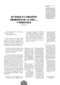 Yo tengo un concepto dramático de la vida... y romántico / Paco Tovar | Biblioteca Virtual Miguel de Cervantes