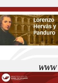 Lorenzo Hervás y Panduro / dirigida por Antonio Astorgano Abajo | Biblioteca Virtual Miguel de Cervantes