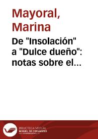De "Insolación" a "Dulce dueño": notas sobre el erotismo en la obra de Emilia Pardo Bazán / Marina Mayoral | Biblioteca Virtual Miguel de Cervantes