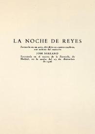 La  noche de reyes / Carlos Arniches | Biblioteca Virtual Miguel de Cervantes