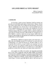 Los jueces frente al "Coto Vedado" / Roberto Gargarella | Biblioteca Virtual Miguel de Cervantes