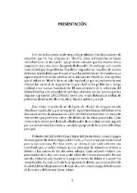 Presentación [Discusiones, núm. 2 (2001)] | Biblioteca Virtual Miguel de Cervantes