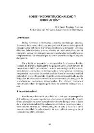 Sobre "Inconstitucionalidad y derogación" / Fco. Javier Ezquiaga Ganuzas | Biblioteca Virtual Miguel de Cervantes