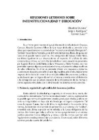 Reflexiones ulteriores sobre inconstitucionalidad y derogación / Claudia Orunesu, Jorge L. Rodríguez y Germán Sucar | Biblioteca Virtual Miguel de Cervantes