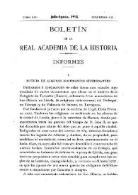 Noticia de algunos documentos interesantes / Ricardo del Arco | Biblioteca Virtual Miguel de Cervantes
