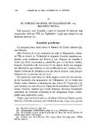 El Concilio Nacional de Valladolid en 1143. Discusión crítica / Fidel Fita | Biblioteca Virtual Miguel de Cervantes